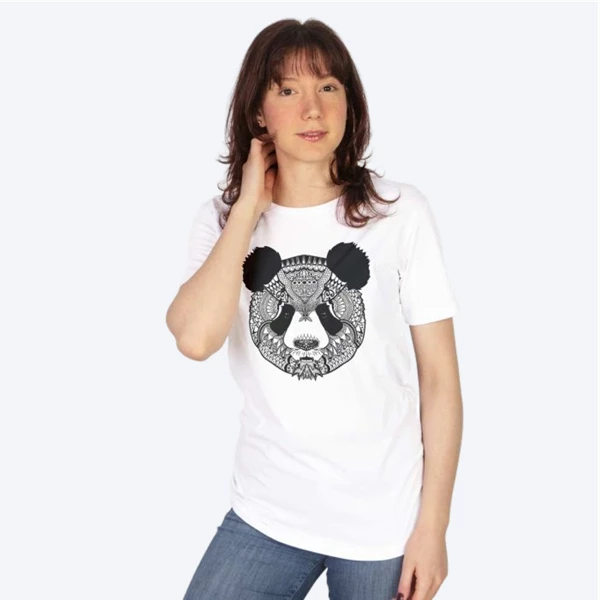 Panda Desenli Mandala Tişört
