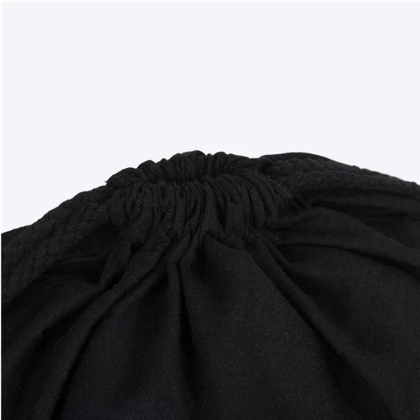 Ham Bez Siyah Bez Sırt Çantası - 35x40 cm (Küçük Boy)