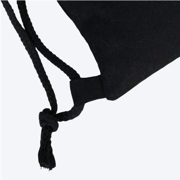 Ham Bez Siyah Bez Sırt Çantası - 35x40 cm (Küçük Boy)